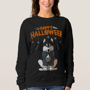 Siberian Husky Mum Funny Dog Halloween Vampire W Sweatshirt