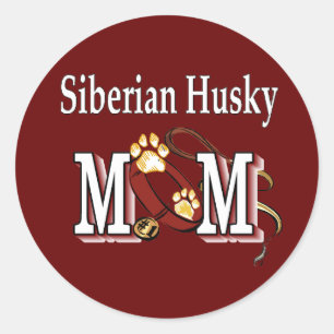 Siberian Husky Mum Gifts Classic Round Sticker