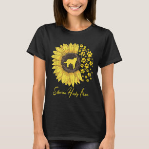 Siberian Husky Mum Sunflower Siberian Husky Dog T-Shirt