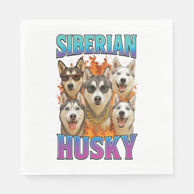Siberian Husky  Napkin (Front)