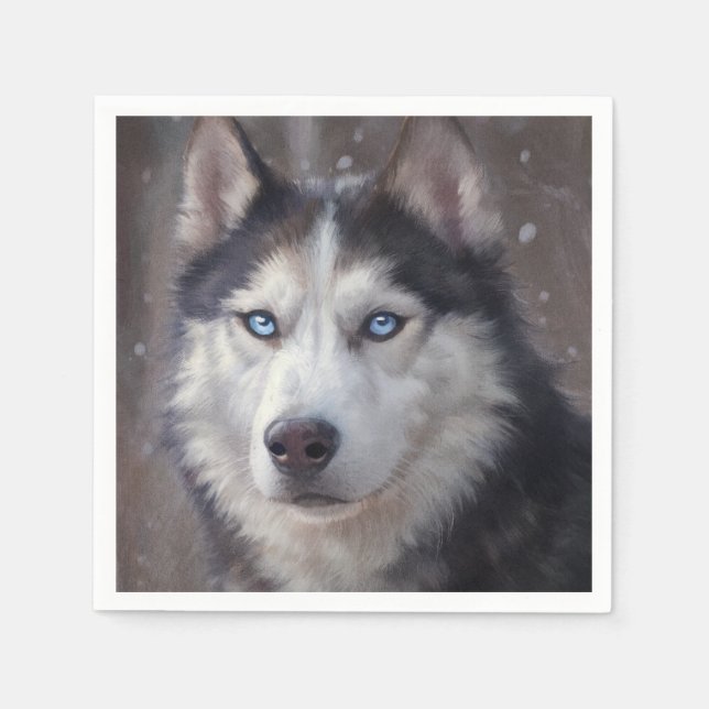 Siberian Husky Napkin (Front)