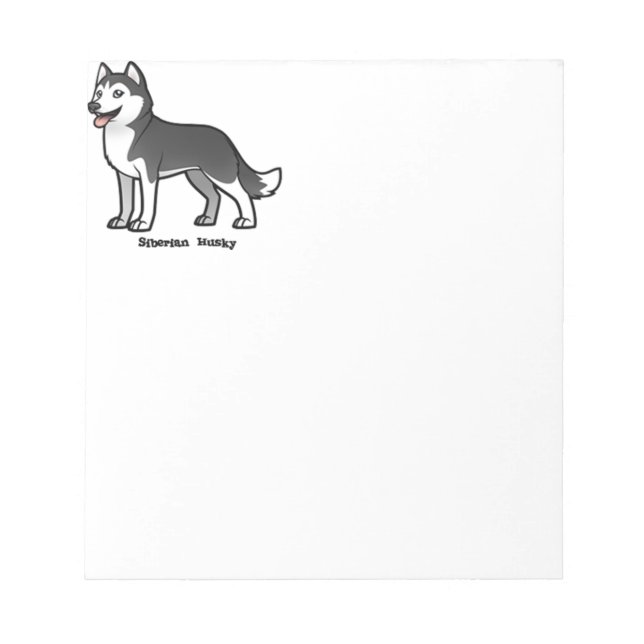 Siberian Husky Notepad (Front)