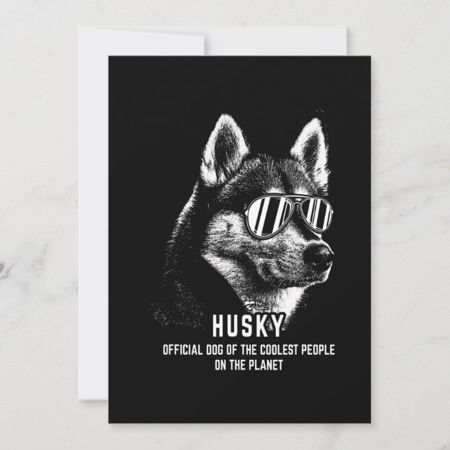 Siberian Husky Official Dog Of  Coolest Holiday Card (Front)