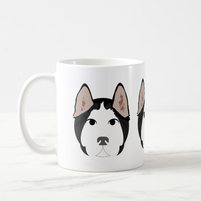 Siberian Husky on Mug (Left)