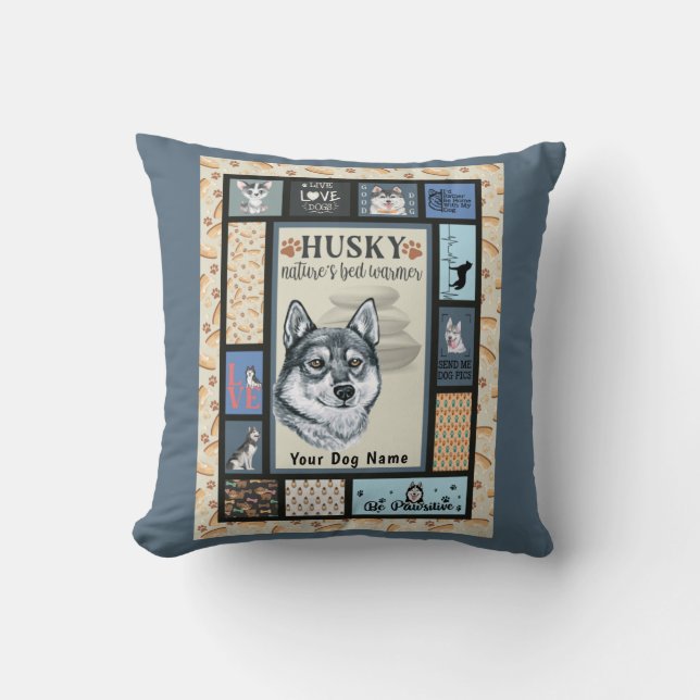 Siberian Husky Owner Lover Funny Keepsake Quilt  Cushion (Front)