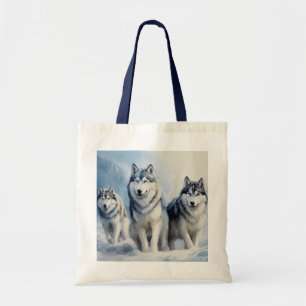Siberian Husky pack Tote Bag