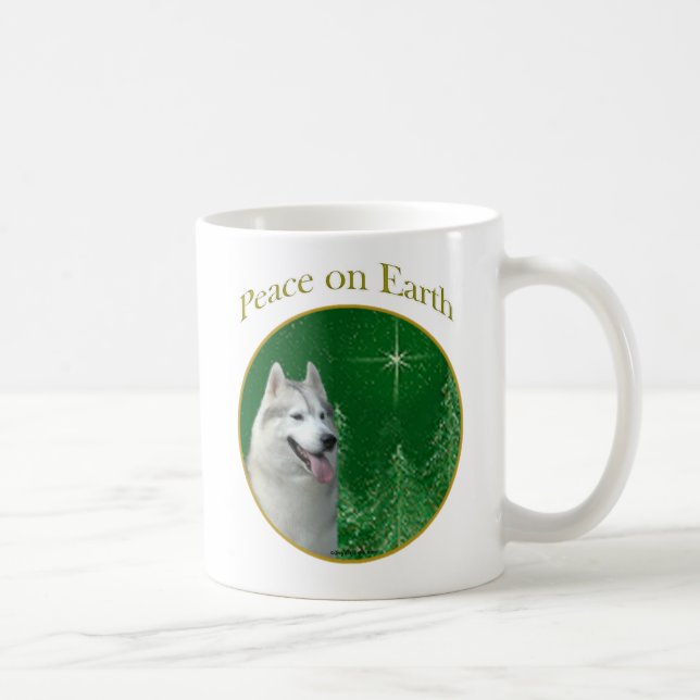 Siberian Husky Peace Coffee Mug (Right)