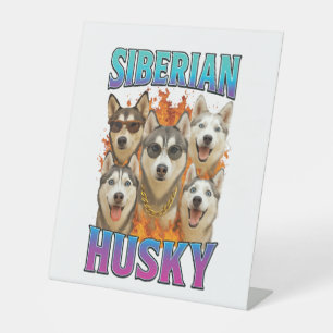 Siberian Husky Pedestal Sign