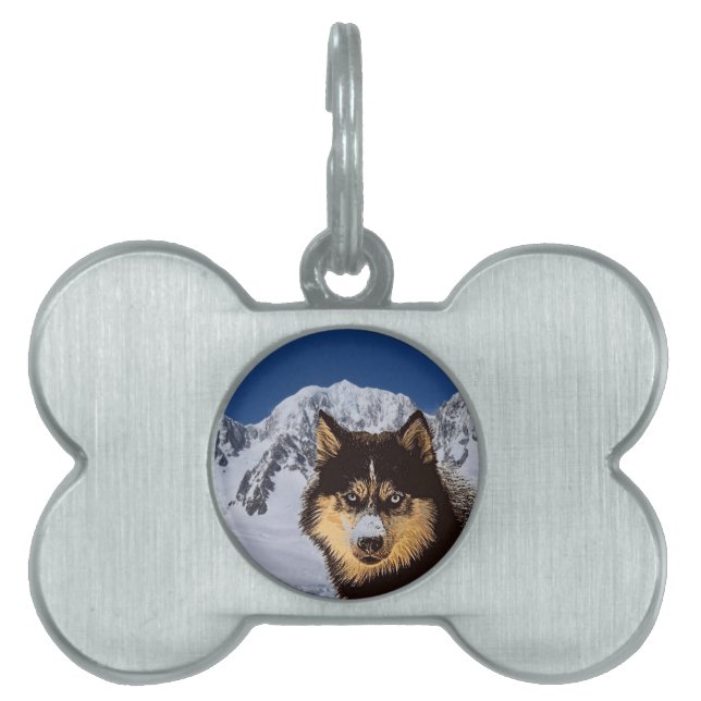 Siberian Husky Pet ID Tag (Front)