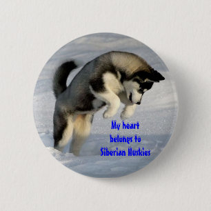 Siberian husky pin
