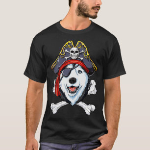 Siberian Husky Pirate for Boys Girls Kids Men Wome T-Shirt