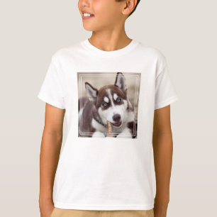 Siberian Husky Puppy at the Beach T-Shirt