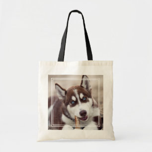 Siberian Husky Puppy at the Beach Tote Bag