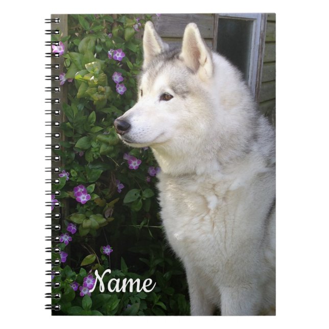 Siberian Husky Puppy Dog Notebook (Front)