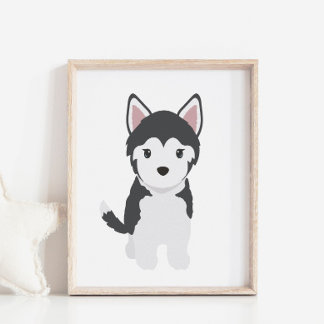 Siberian Husky Puppy Nursery & Kids Poster