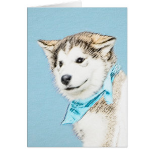 Siberian Husky Puppy Painting - Original Dog Art