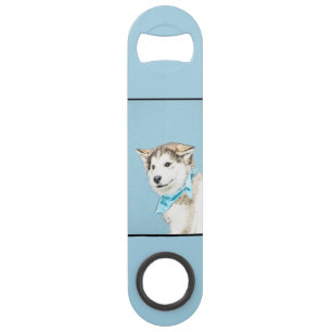 Siberian Husky Puppy Painting - Original Dog Art