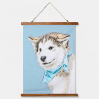 Siberian Husky Puppy Painting - Original Dog Art