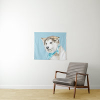 Siberian Husky Puppy Painting - Original Dog Art