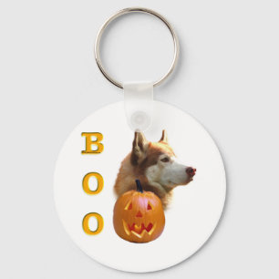 Siberian Husky (red) Boo Key Ring