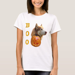 Siberian Husky (red) Boo T-Shirt