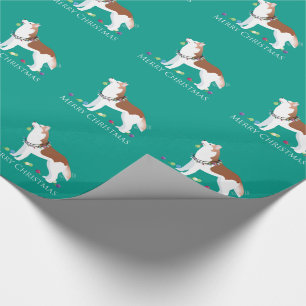 Siberian Husky - Red - Merry Christmas Design Wrapping Paper