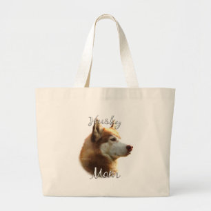 Siberian Husky (red) Mom 2 Large Tote Bag