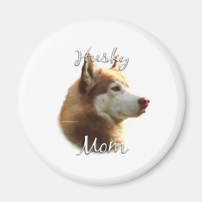 Siberian Husky (red) Mum 2 Magnet (Front)