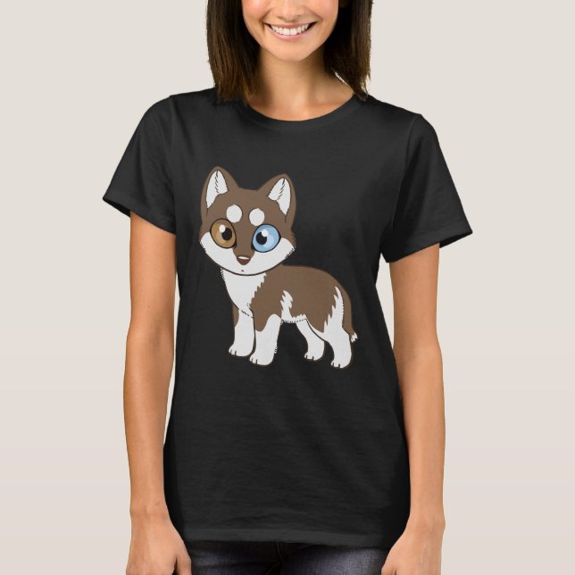 Siberian Husky Red T-Shirt (Front)