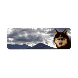 Siberian Husky Return Address Label