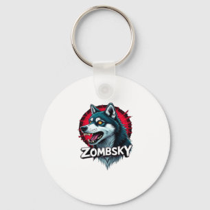 Siberian Husky Sibe Zombie Dog Halloween Essential Key Ring