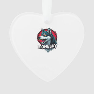 Siberian Husky Sibe Zombie Dog Halloween Essential Ornament