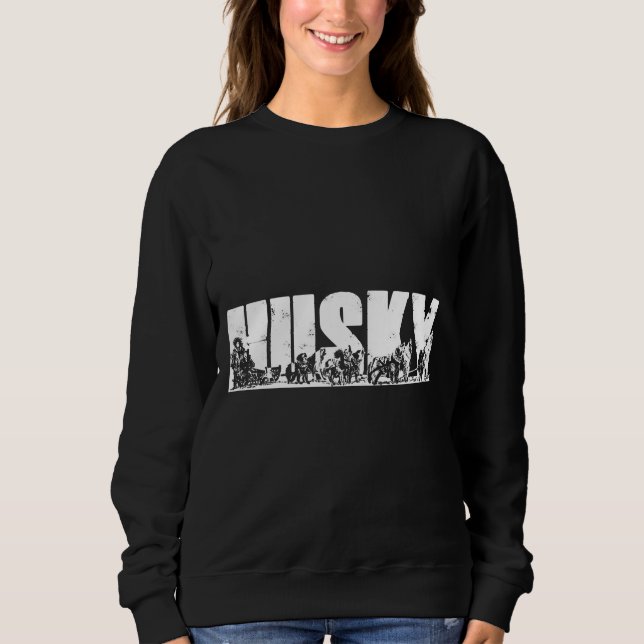 Siberian Husky Sled Dog Pack With Eskimo Sweatshirt (Front)