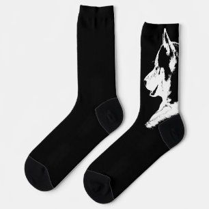 Siberian Husky Socks Husky Pup  Socks Customize