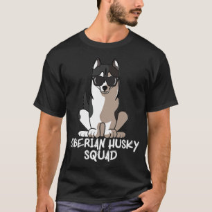 Siberian Husky Squad With Sunglasses Funny Cool bf T-Shirt