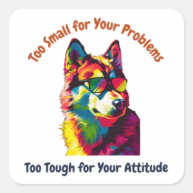 Siberian Husky Square Sticker (Front)