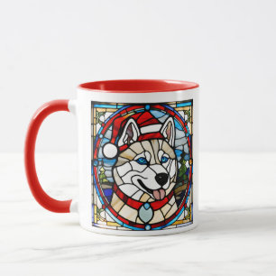 Siberian Husky Stained Glass mug. Mug