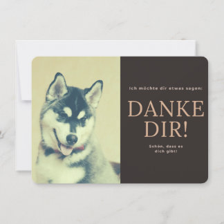 Siberian Husky Thank You Card