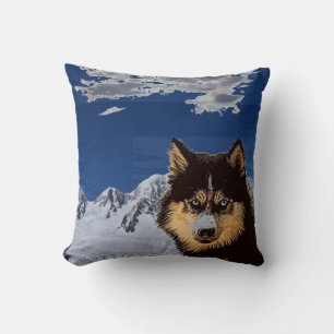 Siberian Husky Throw Pillow