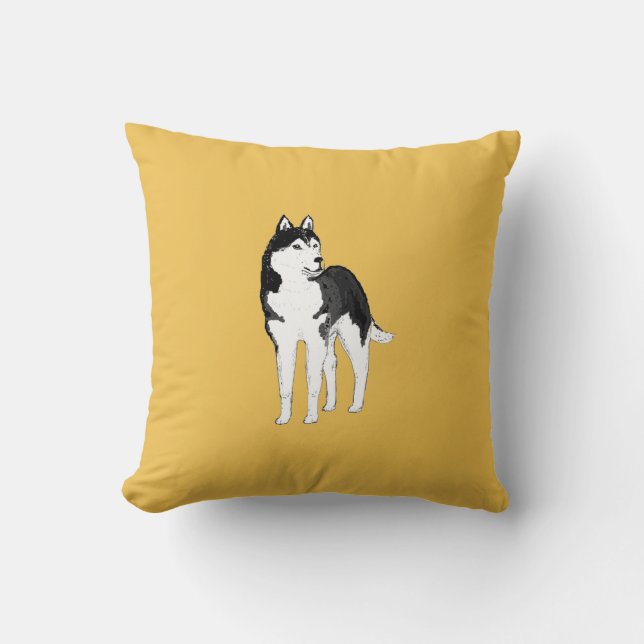 Siberian Husky throw pillows or cushions (Front)