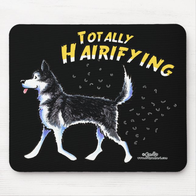 Siberian Husky Totally Hairifying Mouse Pad (Front)