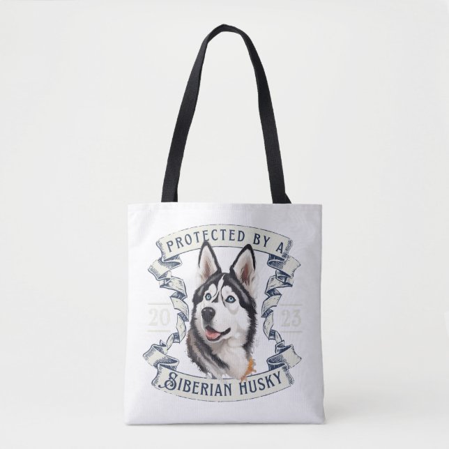 Siberian Husky Tote Bag (Front)