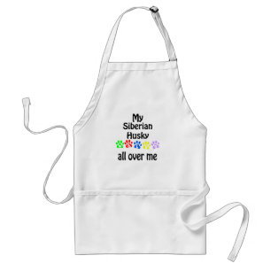 Siberian Husky Walks Design Standard Apron