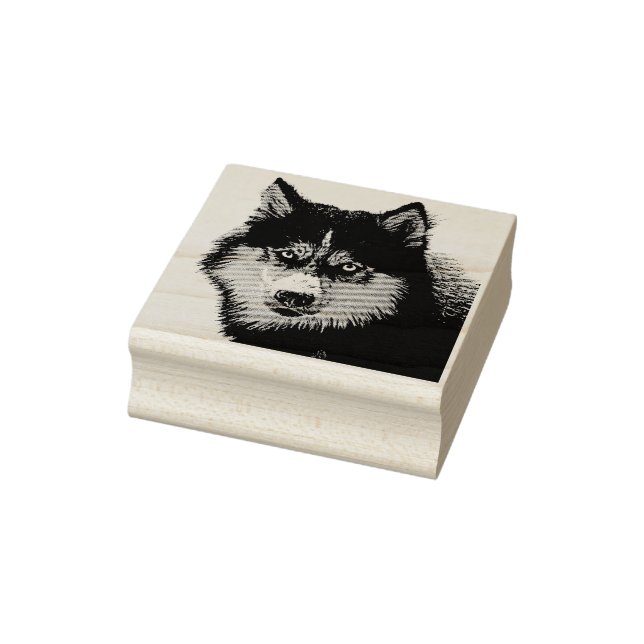 Siberian Husky Wood Art Stamp (Stamp)