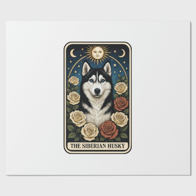 Siberian Husky Wrapping Paper (Flat)