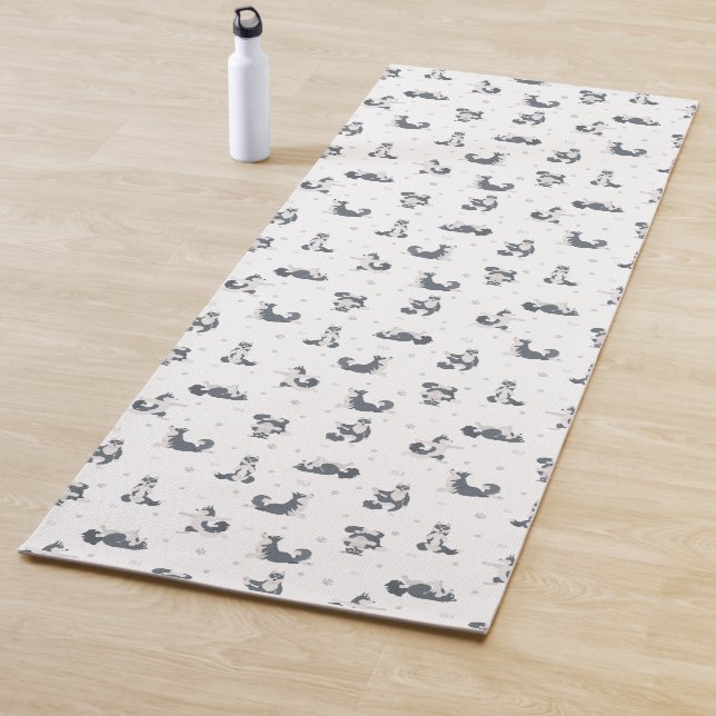 Siberian Husky yoga pose Mat (In Situ)