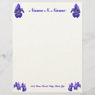 Siberian Iris Letterhead Template