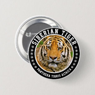 Siberian Tiger 6 Cm Round Badge