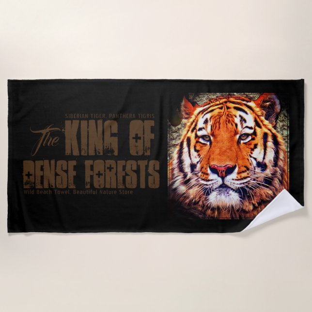 Siberian Tiger Beach Towel (Front)