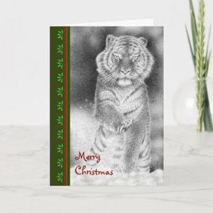 Siberian Tiger Christmas Card